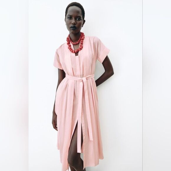 NWTโZARA BELTED SHIRTDRESS ZWโCOLLECTION - Picture 6 of 8